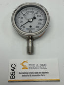 Ashcroft 10413218-1 Duralife 2-1/2" Gauge 316 Tube/Socket, 1/4" NPT, -30 to 300-1