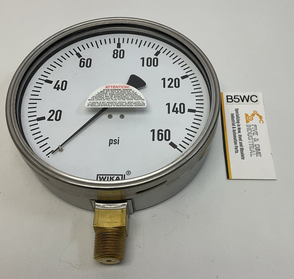 Wika 6" Gauge 4287895  212.20 160 PSI 1/2 " Npt Lower