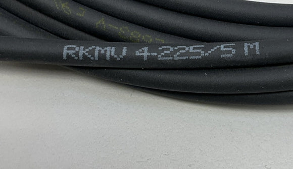 Lumberg RKMV-4-225/5M Female Single End Cable, M8, 4-Pole 5-Meter