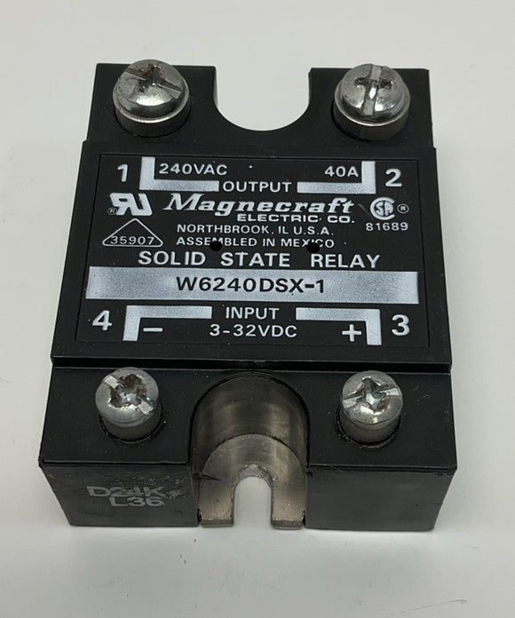 Magnecraft W6240DSX-1 Solid State Relay Input: 3-32VDC Output 240VDC