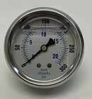 Pic PRO-202L-254H 2-1/2" Glycerin filled Gauge 300PSI, Brass 1/4" NPT-2