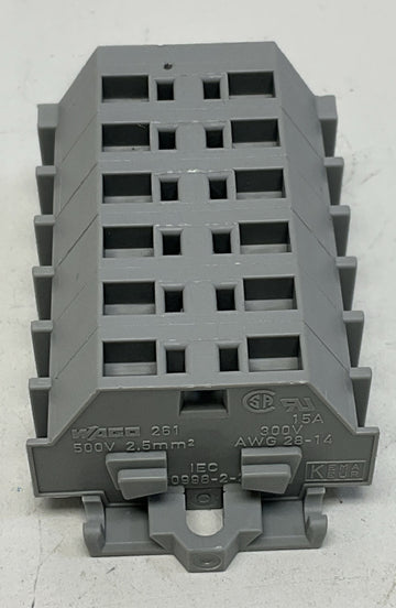 Wago 261-106 2-Conductor, 6-Pole Terminal Strip without Push-Buttons - 0