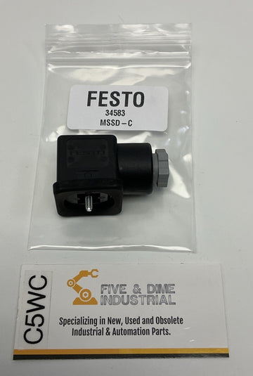 Festo 34583 / MSSD-C 3-Pin Solenoid Coil Plug Socket Type A