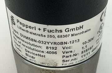 Pepperl Fuchs 124935 Rotary Encoder DVM58N-032YYR0BN-1213 - 0