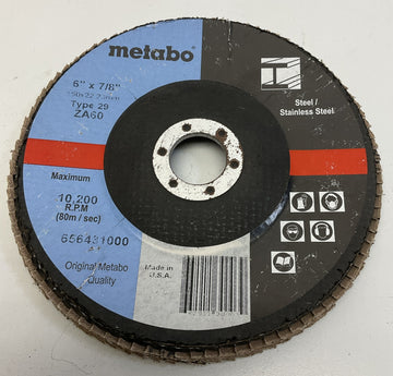 Metabo 656431000 6  Convex Flap Disc 7/8 Type 29 ZA60 - 0
