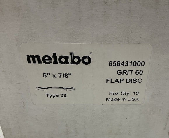 Metabo 656431000 6  Convex Flap Disc 7/8 Type 29 ZA60