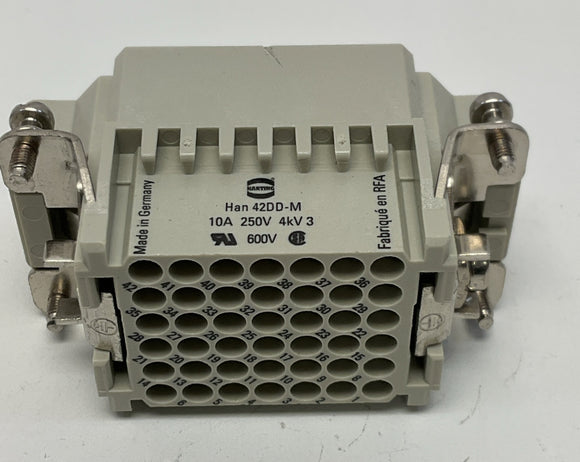 Harting 09160423001 Connector 42-Pole + Ground, Male Insert Housing