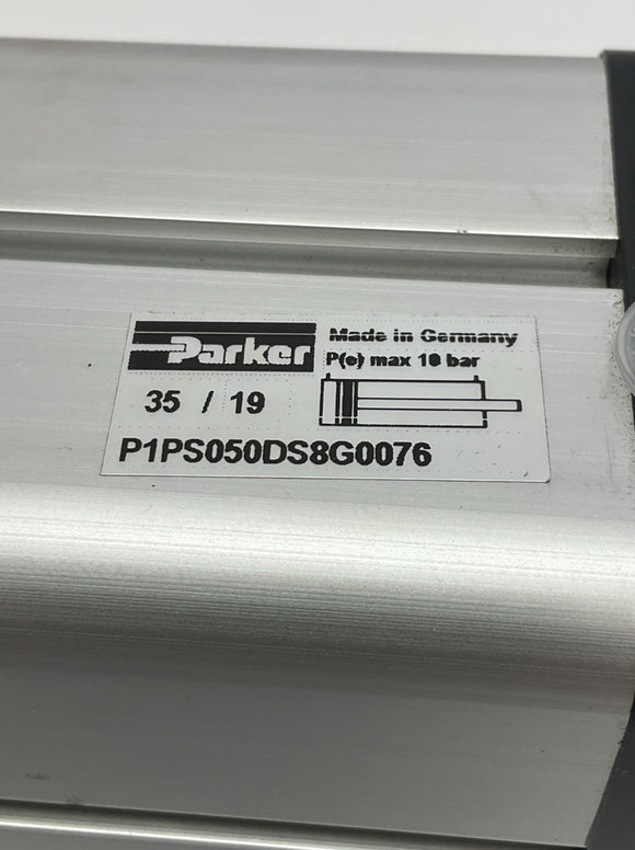 Parker P1PS050DS8G0076 Pneumatic Cylinder 50mm Bore, 76mm Stroke, BSP Ports