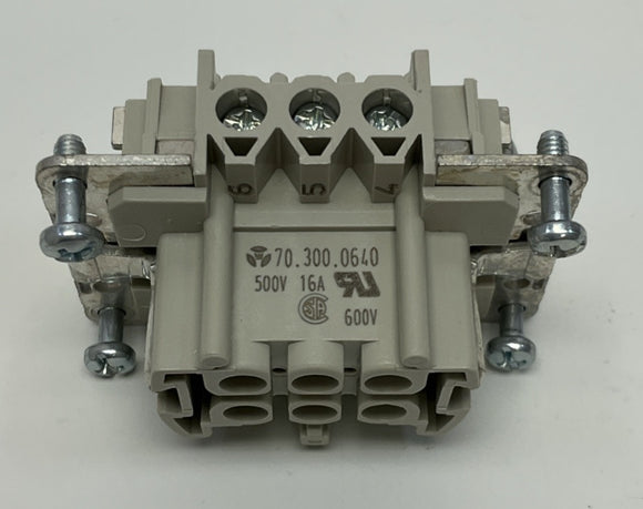 Wieland 70.300.0640.0 6-Pole Screw Clamp Socket Insert