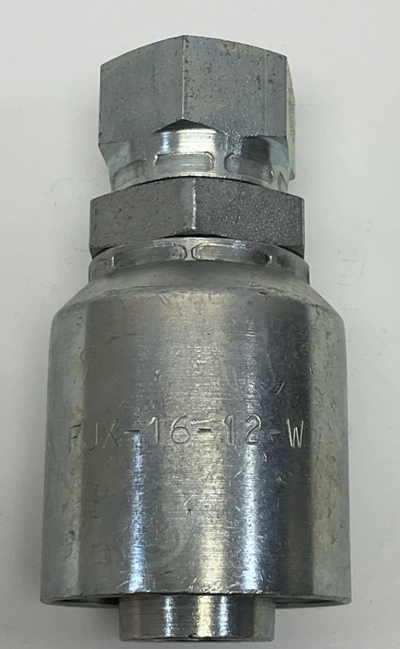 Kurt Hydraulics FJX-16-12-W 1″ Hose ID x 3/4″ – 37° JIC Female Swivel