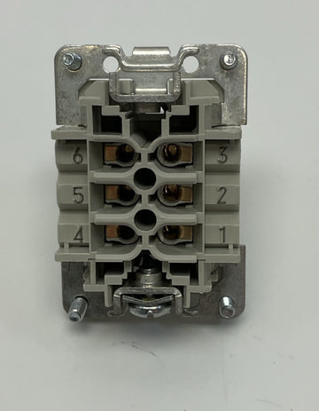 Wieland 70.300.0640.0 6-Pole Screw Clamp Socket Insert - 0