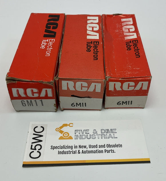 RCA 6M11 Electron Tube Vintage Radiotron. Lot of 3