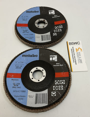 Metabo 656431000 6  Convex Flap Disc 7/8 Type 29 ZA60