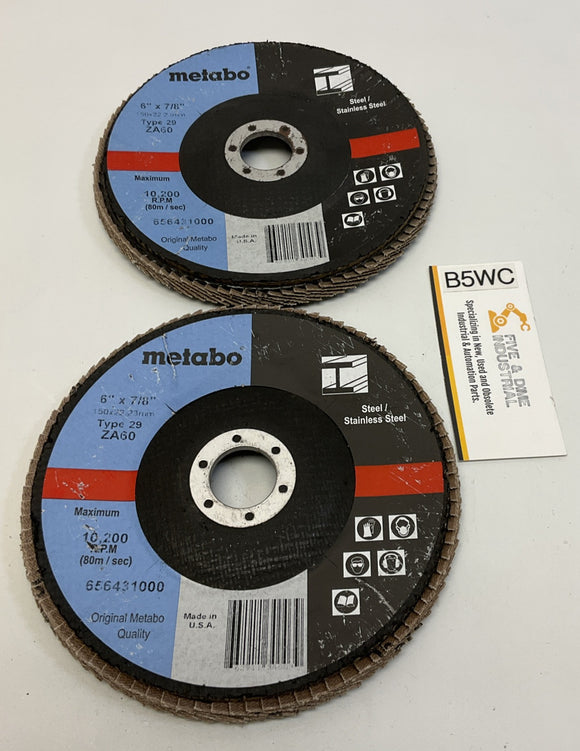 Metabo 656431000 6  Convex Flap Disc 7/8 Type 29 ZA60