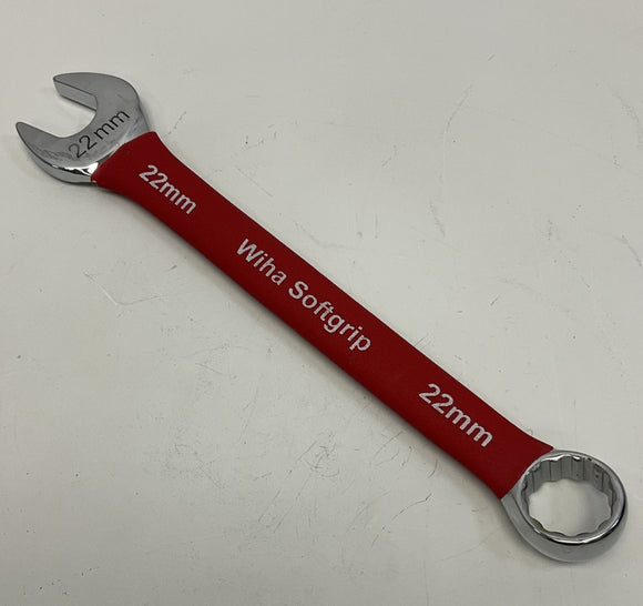 Wiha Softgrip 22 mm Combination Wrench, 12-Point,  10 Inches Long