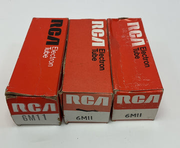 RCA 6M11 Electron Tube Vintage Radiotron. Lot of 3 - 0