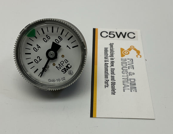 SMC G46-10-02 1 MPa Pneumatic Pressure Gauge for Regulator