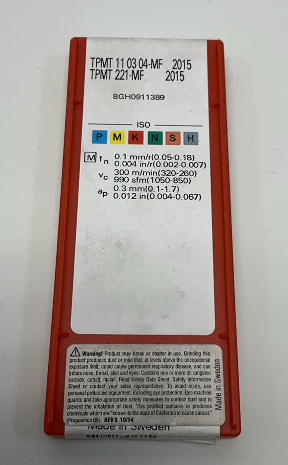 Sandvik Coromant TPMT221MF-2015 Carbide Turning Insert 5755043