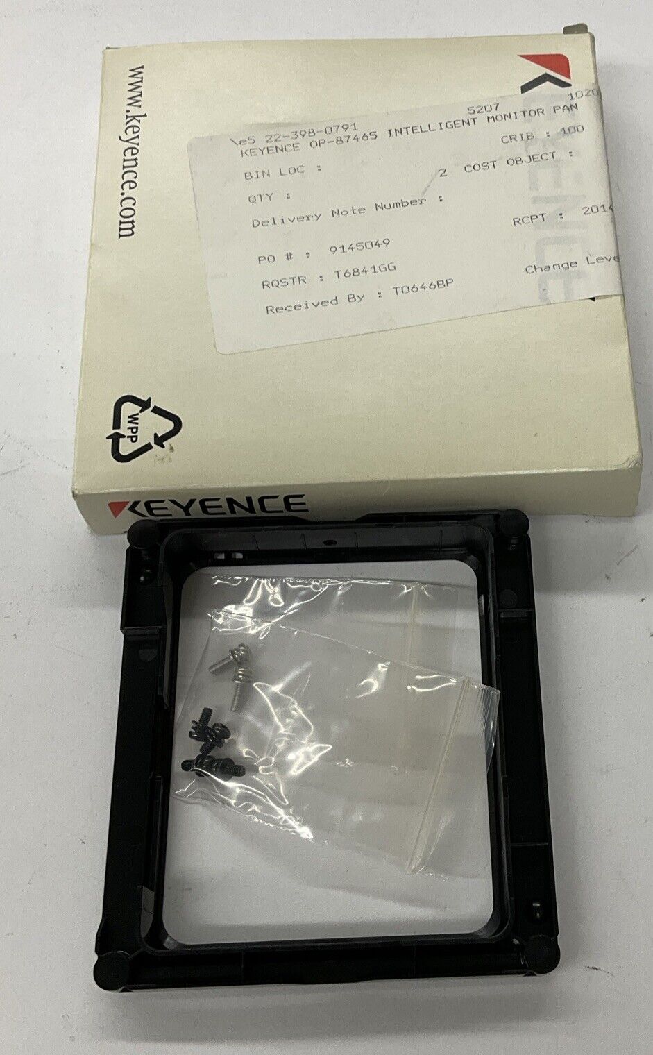 Keyence OP-87465 Panel Mounting Adapter (CL338)
