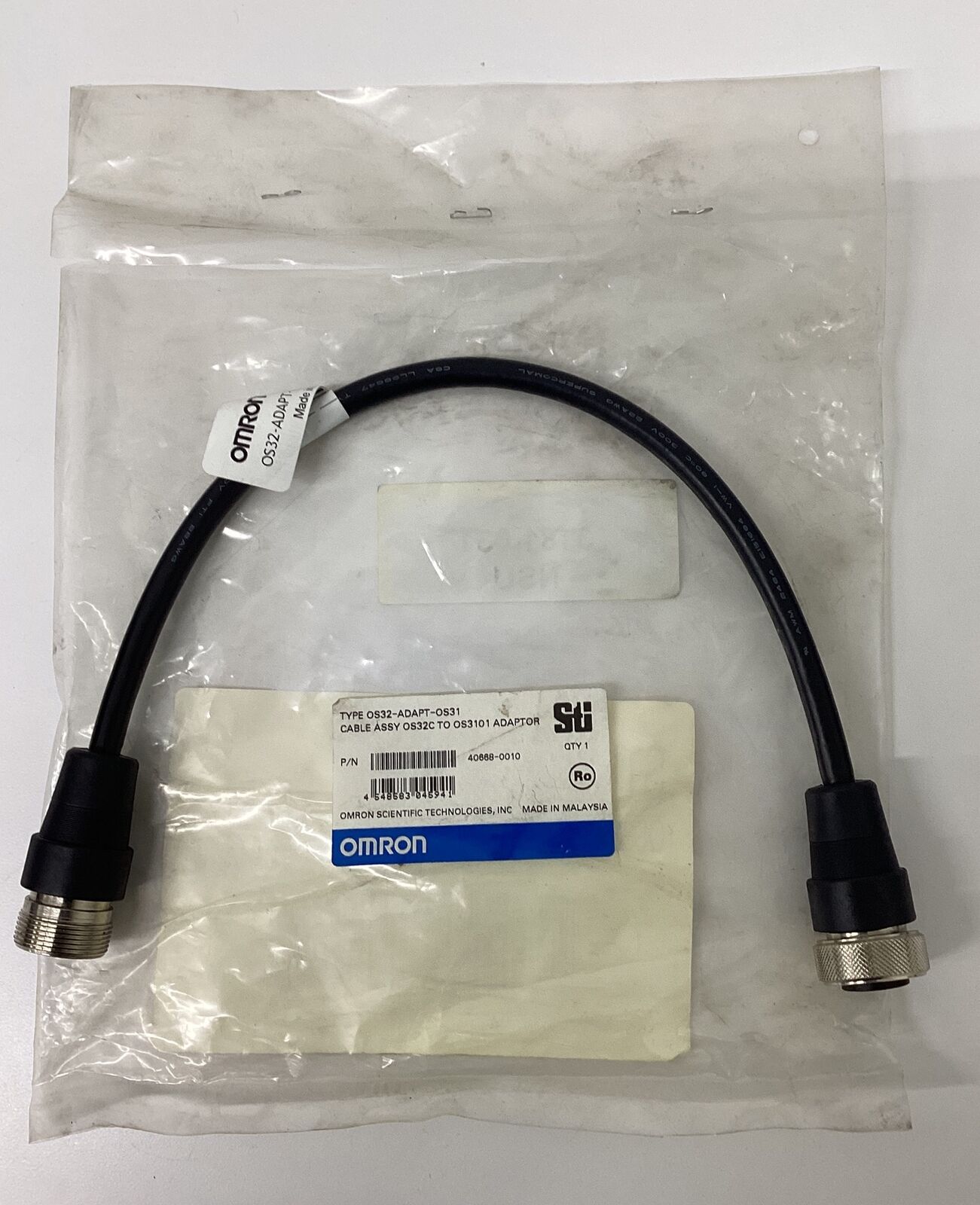 Omron STI 40668-0010 /  OS32-ADAPT-OS31 Adapter Cable (YE207)