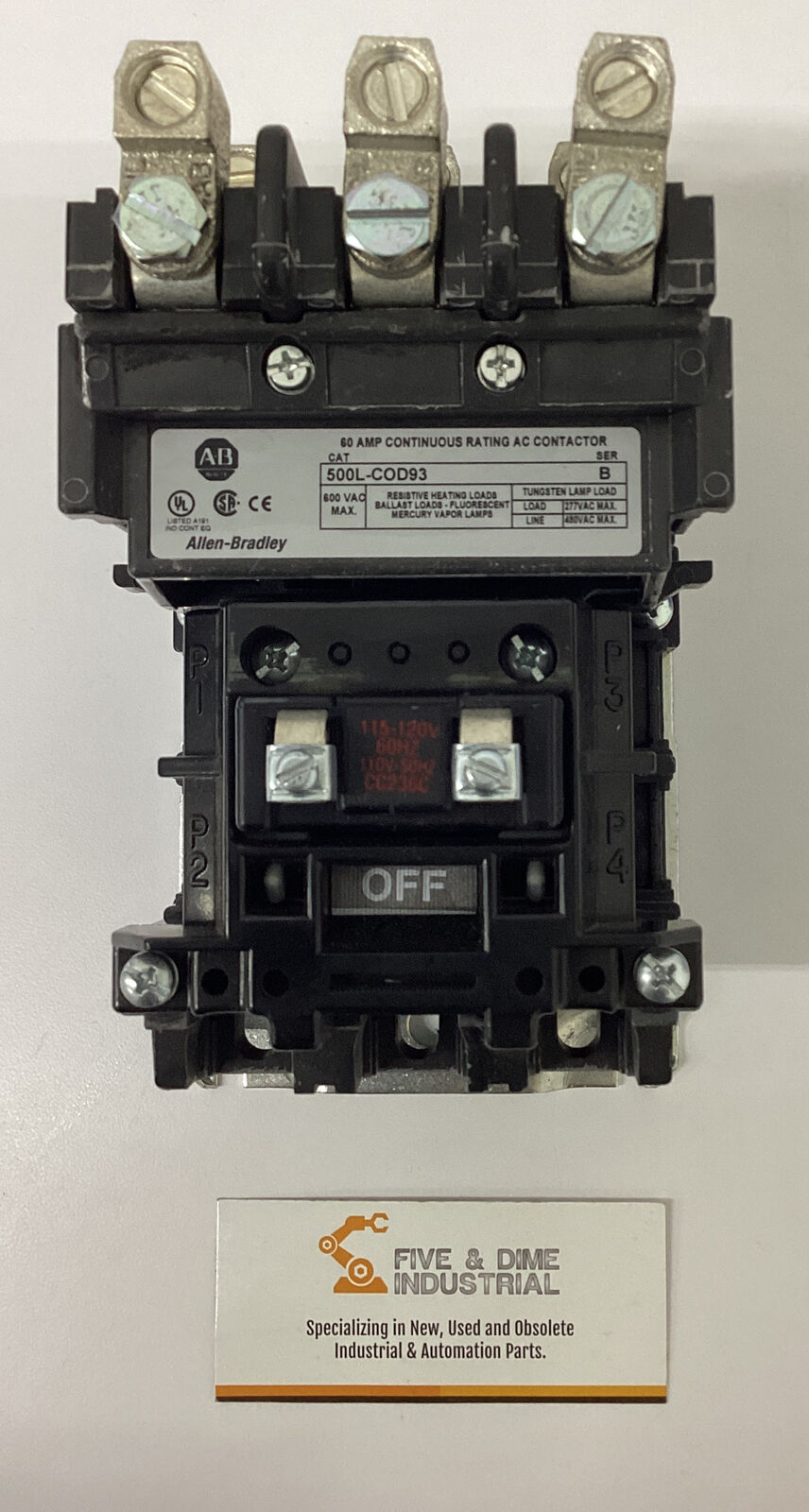 Allen Bradley 500L-COD96 Ser. B 60 Amp Lighting Contactor (OV129)